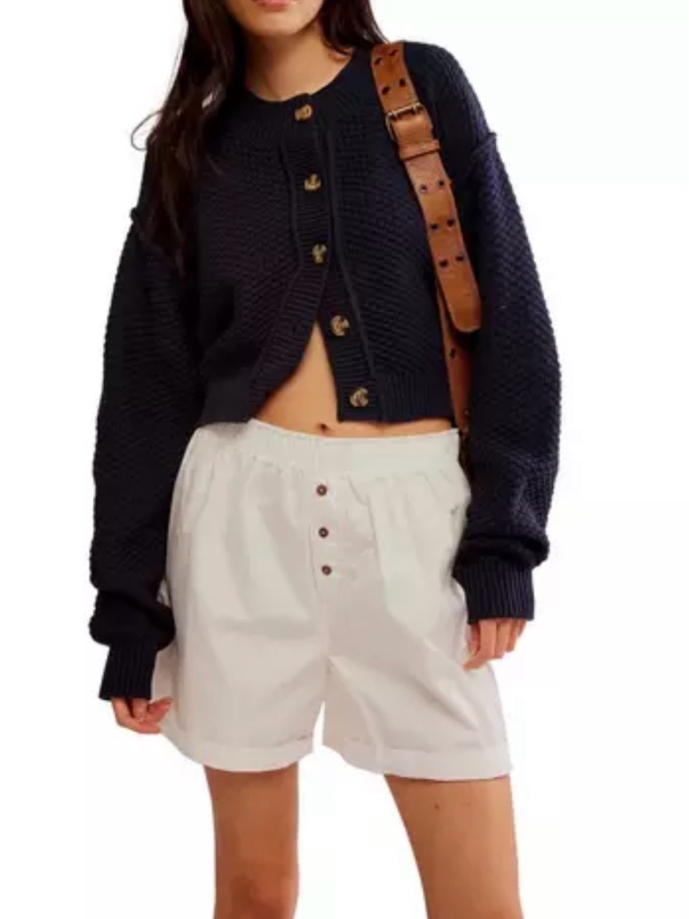 Free People Black Lila Cardigan